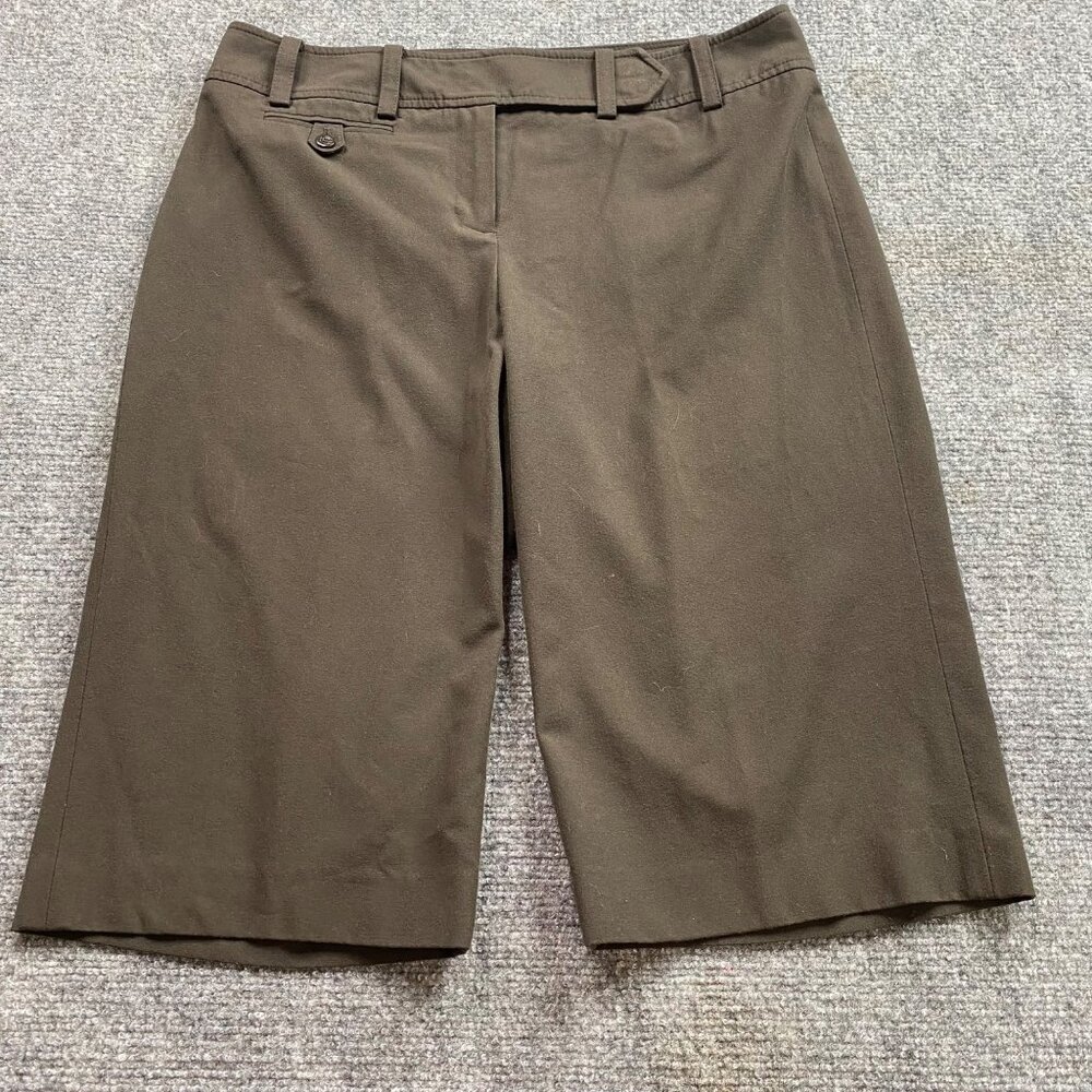 Ann Taylor Bermuda Shorts Women 6 Brown Office‎ Casual Preppy Tailored Career